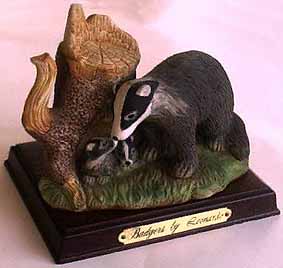 badger family figurine